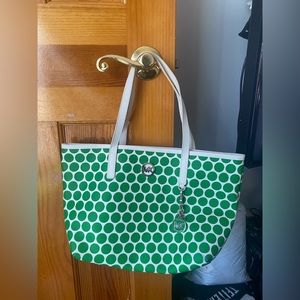 Michael Kors Green Polka Dot Bag